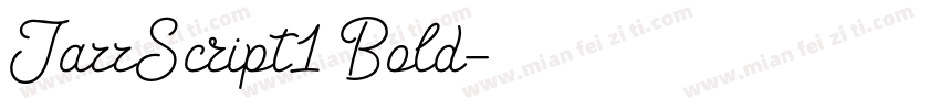 JazzScript1 Bold字体转换